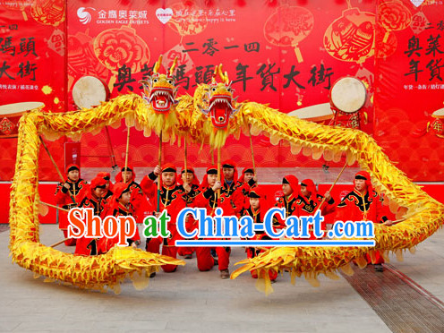 Gold Chinese Dragon Costume Complete Set for Children