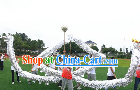 White Dragon Dance Costume for 10 People
