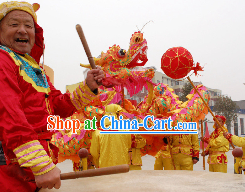 18 Meters National Dragon Dance Equipment for 10 People