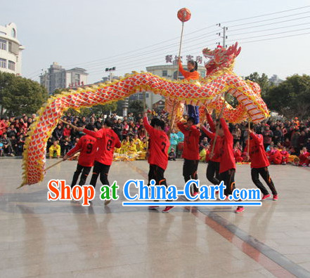NEW Red Classical Dragon Dance Equipments Complete Set