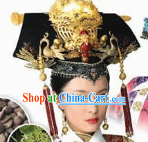 Chinese Qing Dynasty Empress Phoenix Manchu Hat