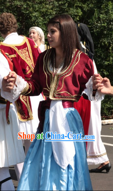 Traditional Girls Greek Costumes Complete Set
