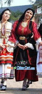Traditional Womens Greek Dance Costumes Complete Set