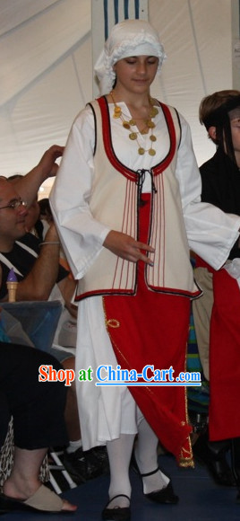 Girls Greek Dance Costumes Complete Set