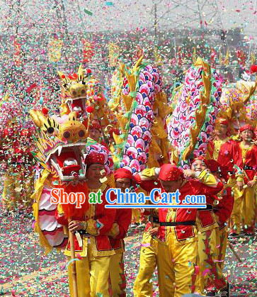 Chinese New Year Dragon Parade Costume Complete Set for Eight Children