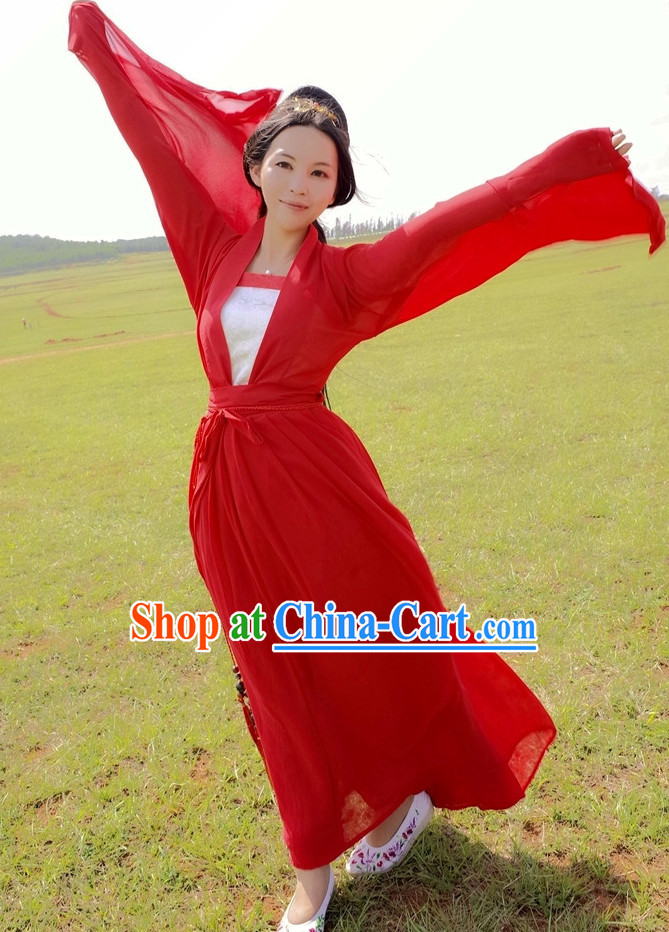 Red Asian Dress for Women