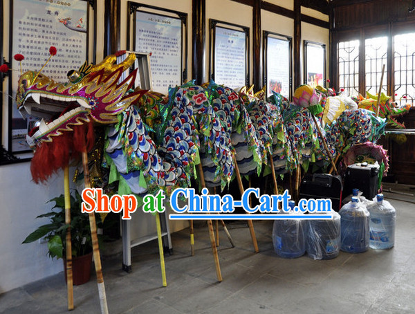 Shanghai Competition and Performance Dragon Dance Equipments Complete Set