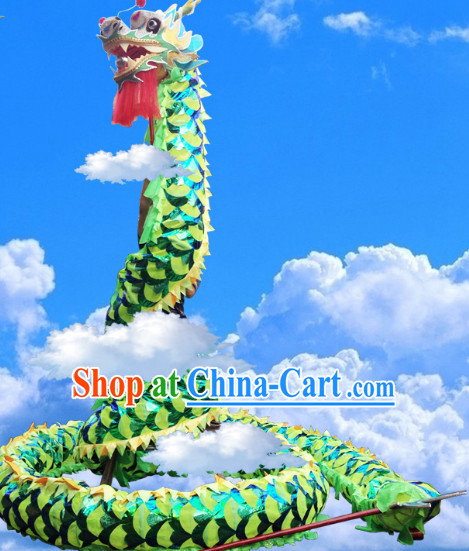 Green Dragon Dance Costumes Complete Set