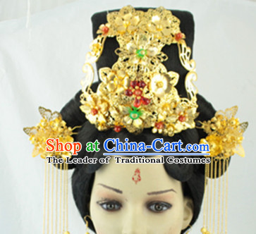 Ancient Chinese Empress Black Wigs and Headpieces