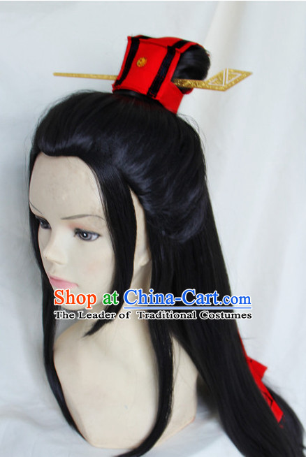 Ancient Chinese Superhero Black Wigs