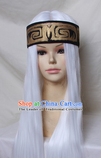 Ancient Chinese Superhero White Wigs