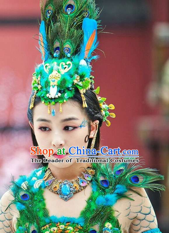 Ancient Chinese Peacock Queen Hair Jewelry