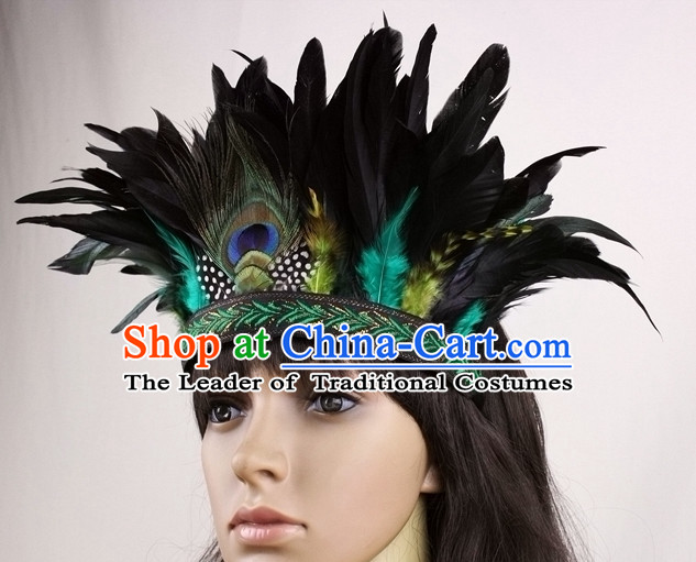 Handmade Chinese Feather Hair Accessories