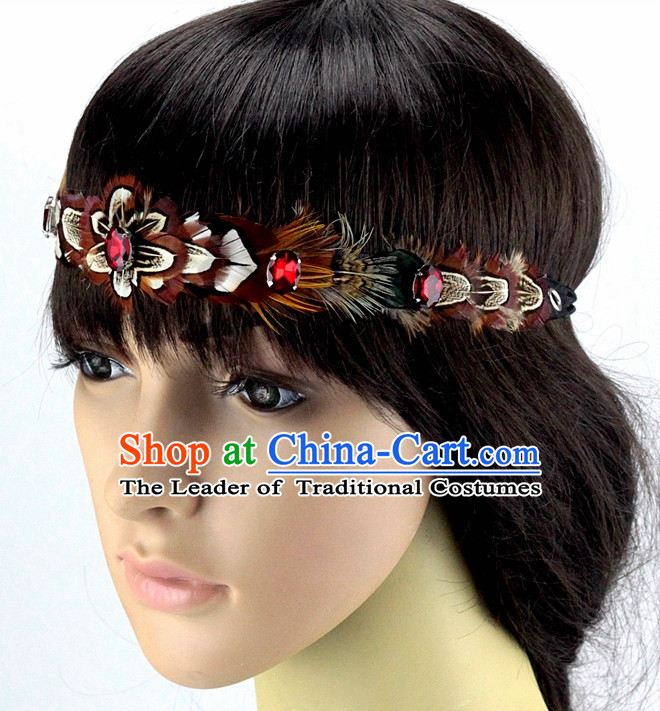 Handmade Chinese Feather Hair Accessories