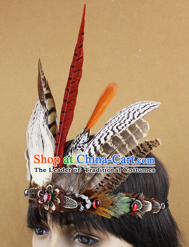 Handmade Chinese Feather Hair Accessories Hairpieces