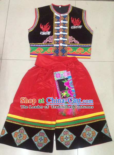 Chinese Yi Girl Dance Costumes