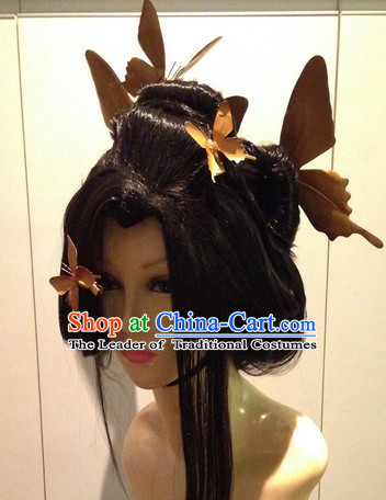 Japanese Halloween Costumes Butterfly Wigs and Hair Accessories