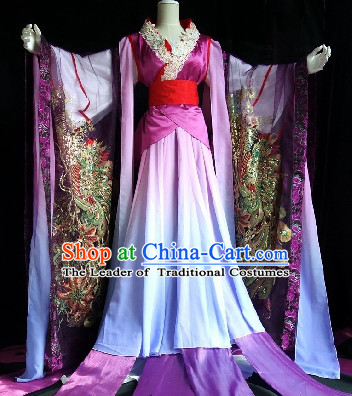 Asian Chinese Peacock Queen Costumes Complete Set