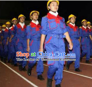 Chinese Folk Worker Dance Costumes