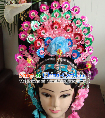 Handmade Ancient Chinese Hairstyles Opera Phoenix Crown Hat Feng Guan