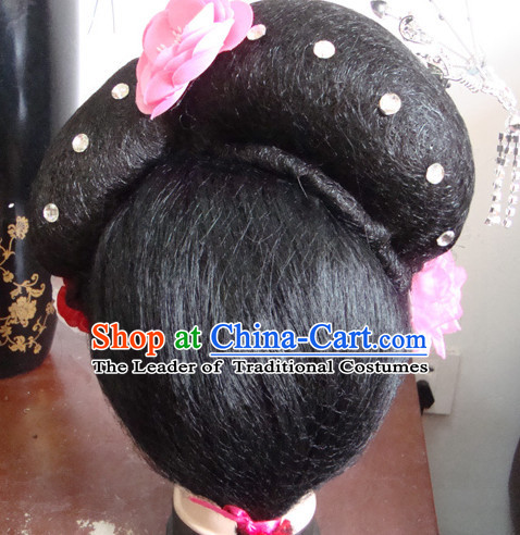 Chinese Opera Peking Opera Cantonese Opera Hairstyles Fascinators Fascinator Wholesale Jewelry Hair Pieces and Black Wigs