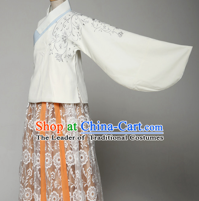 Chinese Traditional Hanfu Clothing Complete Set for Women