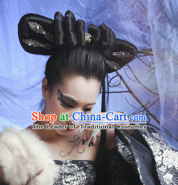 Chinese ancient hairstyles hair accessories tiaras wigs lace front wigs human hair wigs hair pieces cosplay wigs