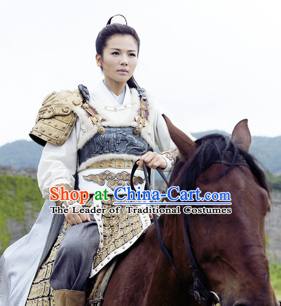 China Ancient Female Superhero Halloween Costumes Armor Cosplay