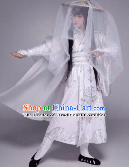 Ancient Chinese Mysterious Killer Halloween Costume and Hat Complete Set for Women