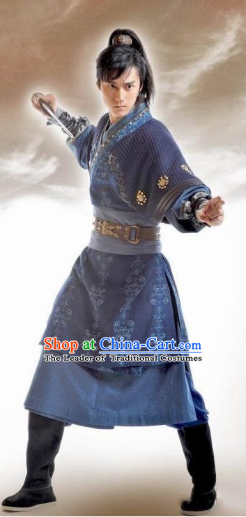 Asian Chinese Kung Fu Master Halloween Costume Cosplay Hanfu Dresses for Men
