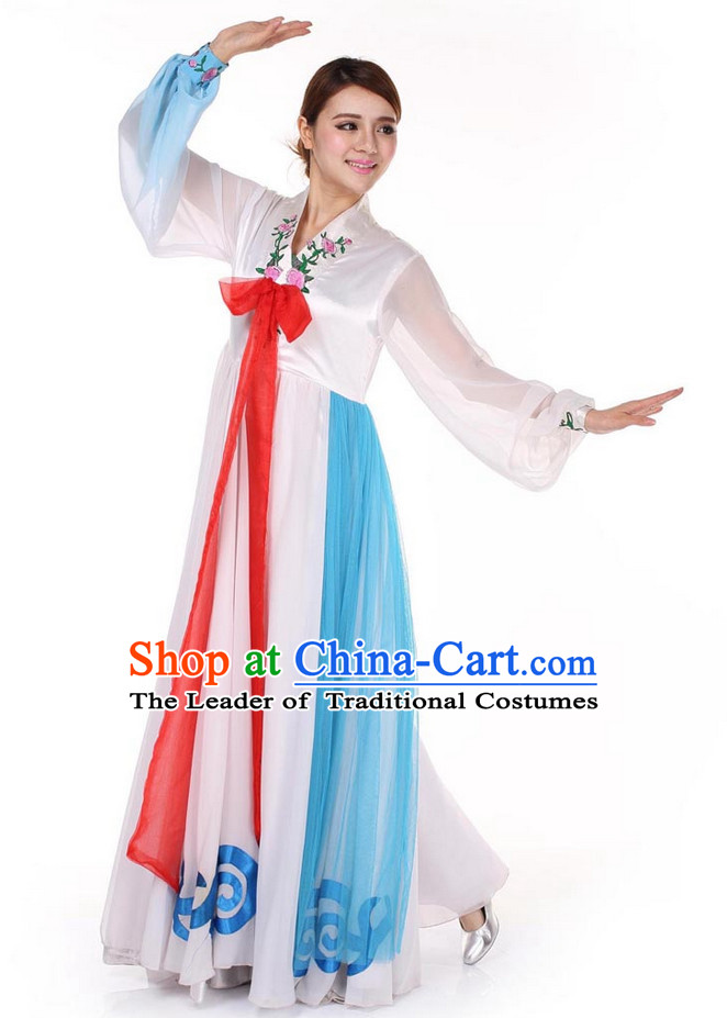 Chinese Korean Ethnic Dance Outfit Costume Wholesale Clothing Group Dance Costumes Dancewear Supply for Girls