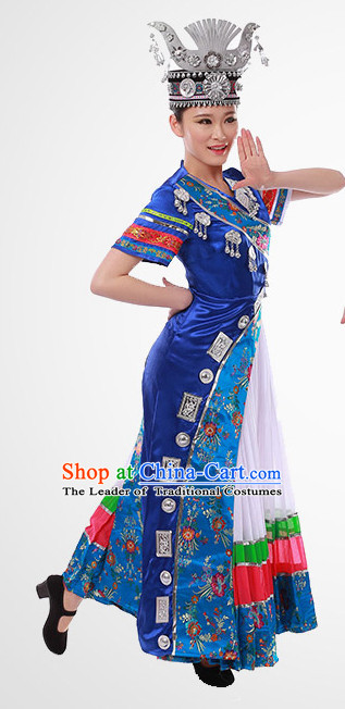 Chinese Folk Minority Dancing Clothes Costume Wholesale Clothing Group Dance Costumes Dancewear Supply for Women