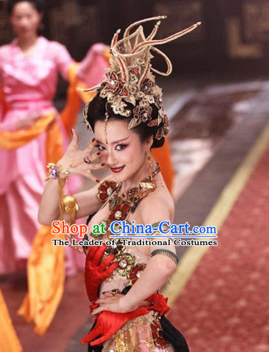 Chinese Myth Daji Su Da Ji Fox Spirit Demon Enchantress Fox Queen Costumes China Costume and Hair Accessories Complete Set