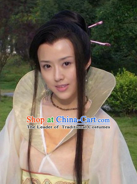 Ancient Chinese Beauty Long Black Wigs for Women