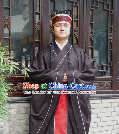 Western Zhou Dynasty Ceremonial Clothing Clothes Garment Complete Set for Men