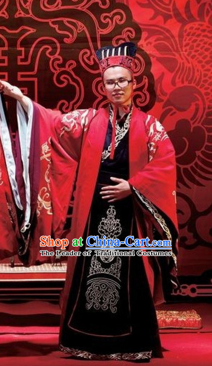 Western Zhou Dynasty Wedding Dress Clothing Clothes Garment for Men