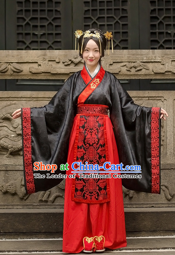Western Zhou Dynasty Ceremonial Clothing Costume and Hair Accessories Complete Set for Women