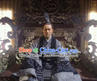 Eastern Zhou Dynasty Spring and Autumn Official Poet Minister Qu Yuan TV Drama Costume Complete Set for Men