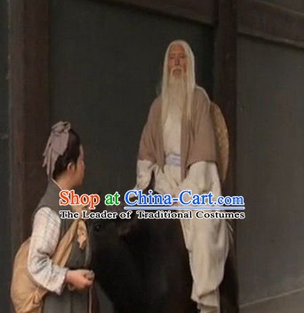 Eastern Zhou Dynasty Spring and Autumn Lao Zi TV Drama Film Costume and Wigs Complete Set for Women