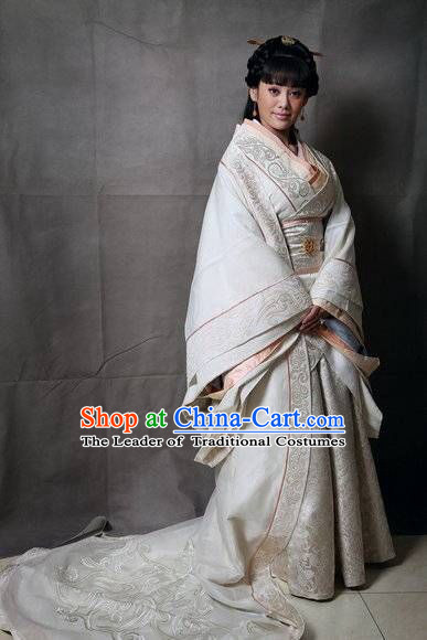 Chinese Eastern Zhou Dynasty Imperial Queen Princess Clothing Costume Complete Set
