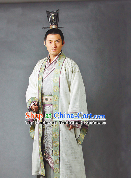 China Eastern Zhou Dynasty Sun Tzu Sun Wu Chinese Military Strategist Chinese Costume Complete Set for Men