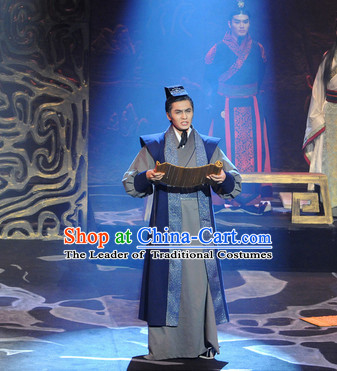 China Eastern Zhou Dynasty Spring Autumn Period Guan Zhong Kuan Chung Chancellor and Reformer Chinese Costume Complete Set for Men