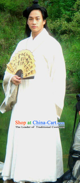 Chinese Costume Chinese Costumes National Garment Outfit Clothing Clothes Ancient Jin Dynasty Men Dresses