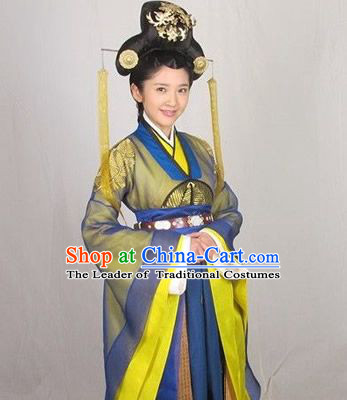 Period of the Northern and Southern Dynasties Chinese Costume Chinese Classic Costumes National Garment Outfit Clothing Clothes Official Costume for Women