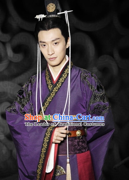 Period of the Northern and Southern Dynasties Chinese Costume Chinese Classic Costumes National Garment Outfit Clothing Clothes Emperor Costume for Men