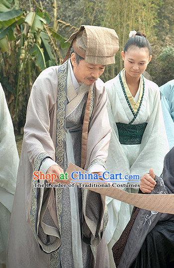 Chinese Costume Chinese Costumes National Garment Outfit Clothing Clothes Ancient Jin Dynasty Men Suits