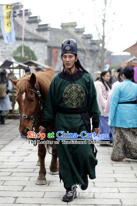 Chinese Costume Sui Dynasty Period Bodyguard Costumes Chinese Clothing Complete Set for Men