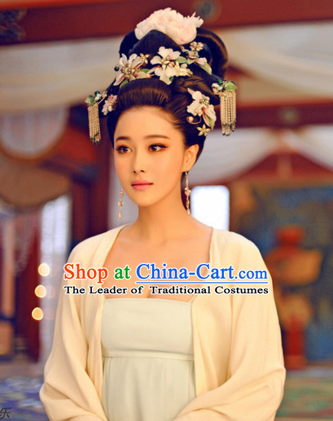 Chinese Tang Dynasty Imperial Queen Princess Hair Accessorise Fascinator Headpieces Hair Sticks Hairpins Hair Clips Hair Ornaments for Women