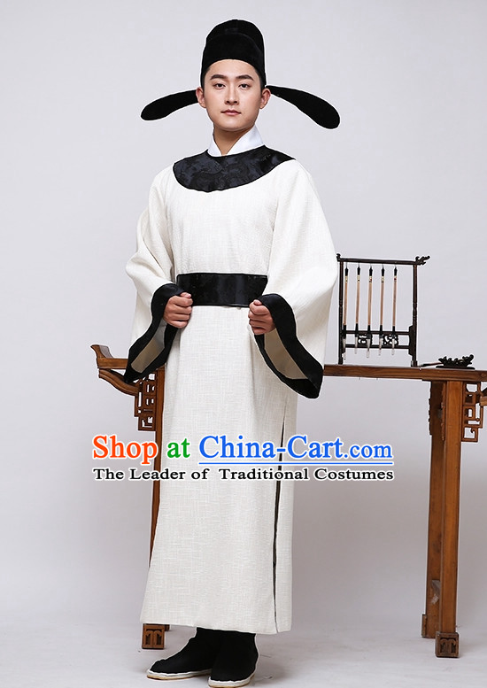 Tang Dynasty Chinese Famous Poet Wang Changling Costumes Costume Complete Set for Men