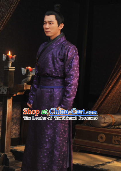 Tang Dynasty Chinese Zhangsun Wu Ji Costume Complete Set for Men